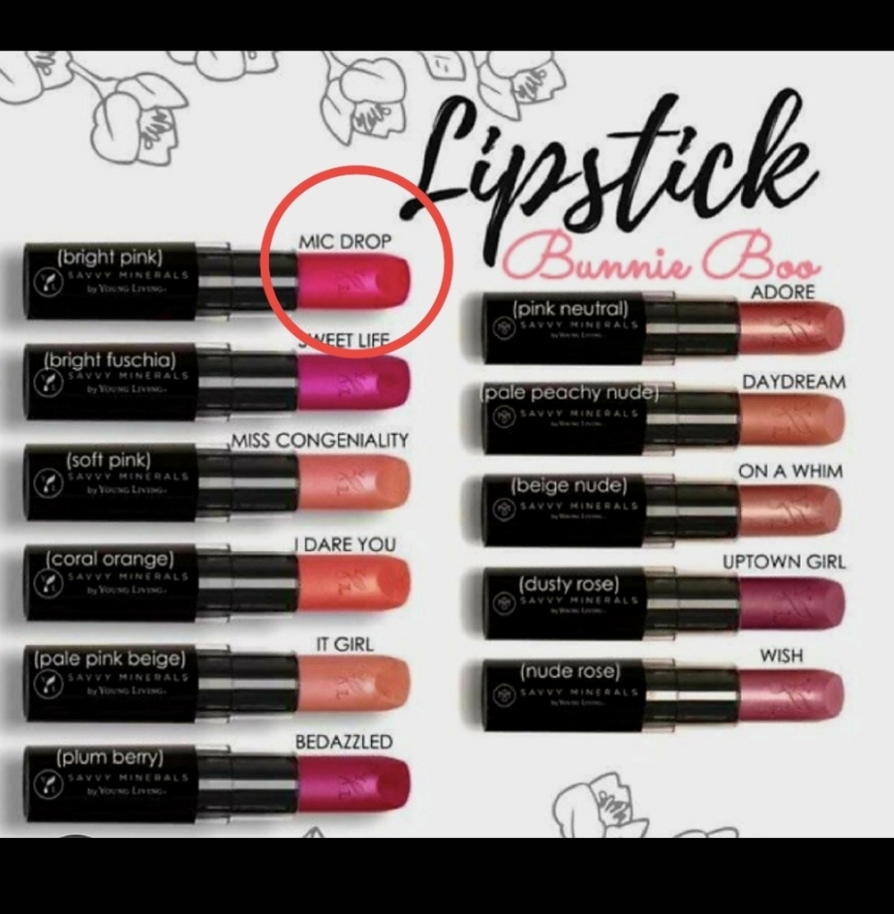 Young Living Savvy Minerals Bright Pink Lipstick -‎ Mic Drop